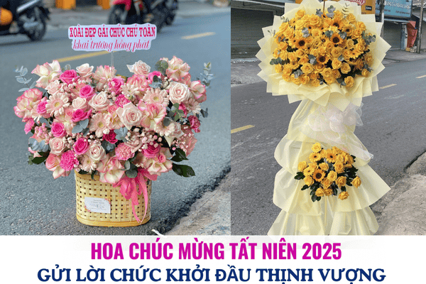 Hoa chúc mừng tất niên 2025 quận Tân Bình